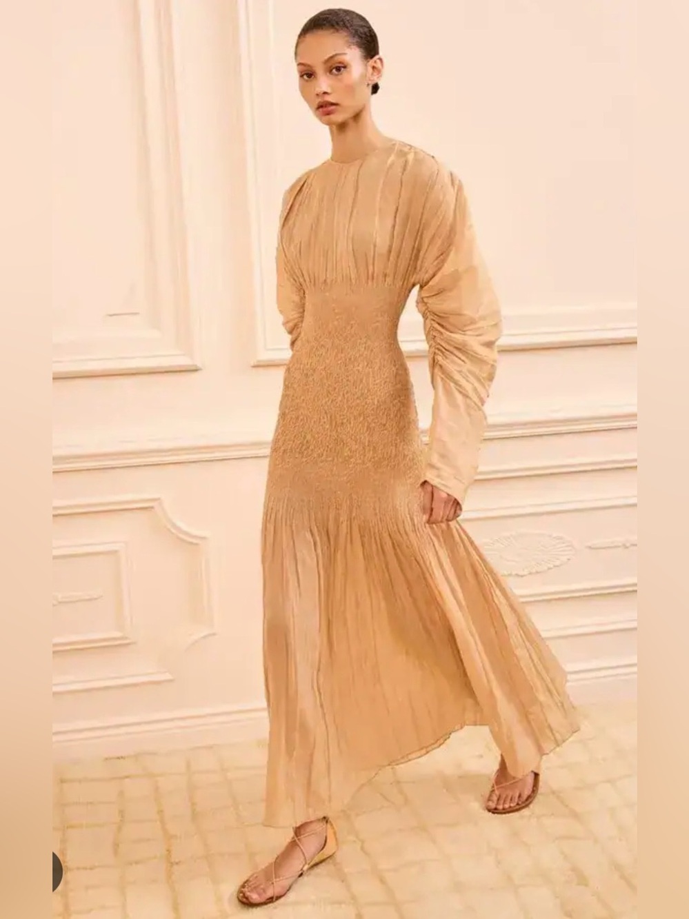 Ulla Johnson smocked silk dress
